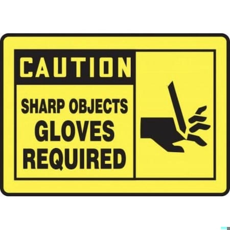 Accuform OSHA CAUTION SAFETY SIGN SHARP MPPE468XT MPPE468XT